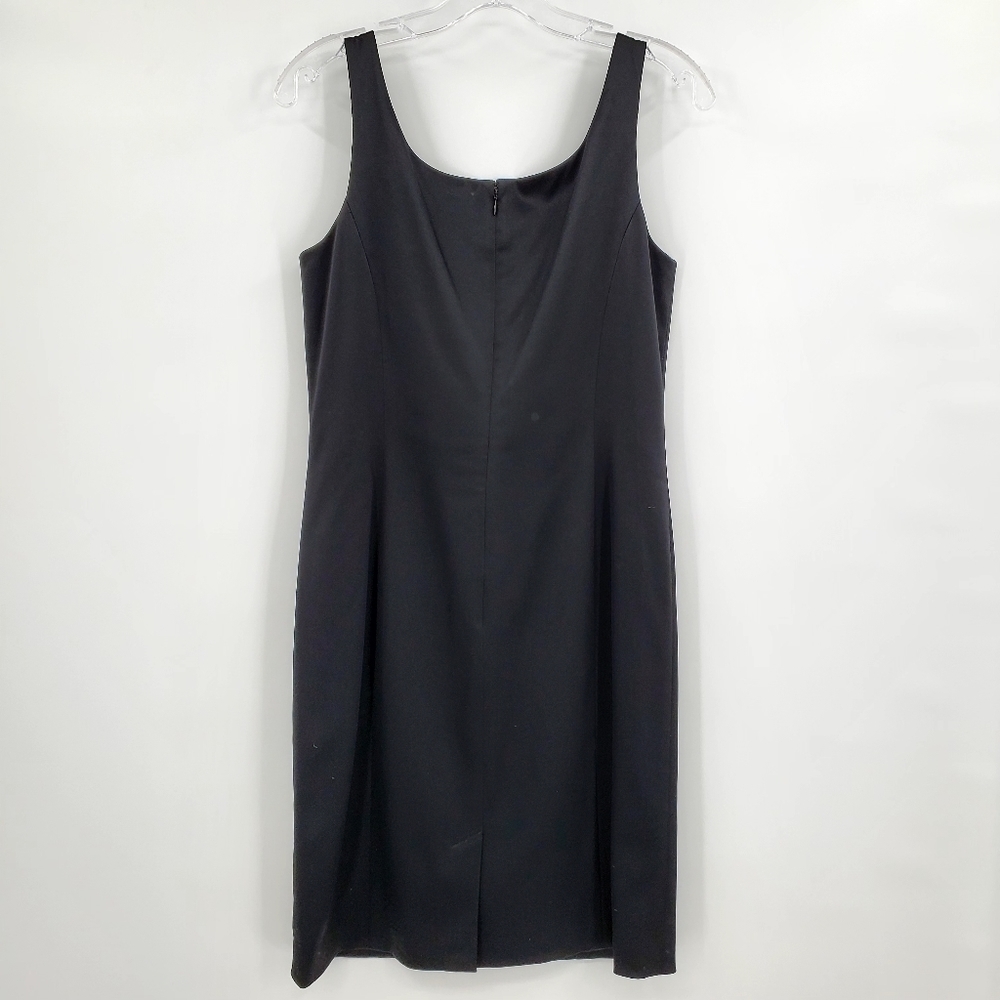 Ann Taylor Loft Black Satin Sheath Dress - Picture 3 of 9